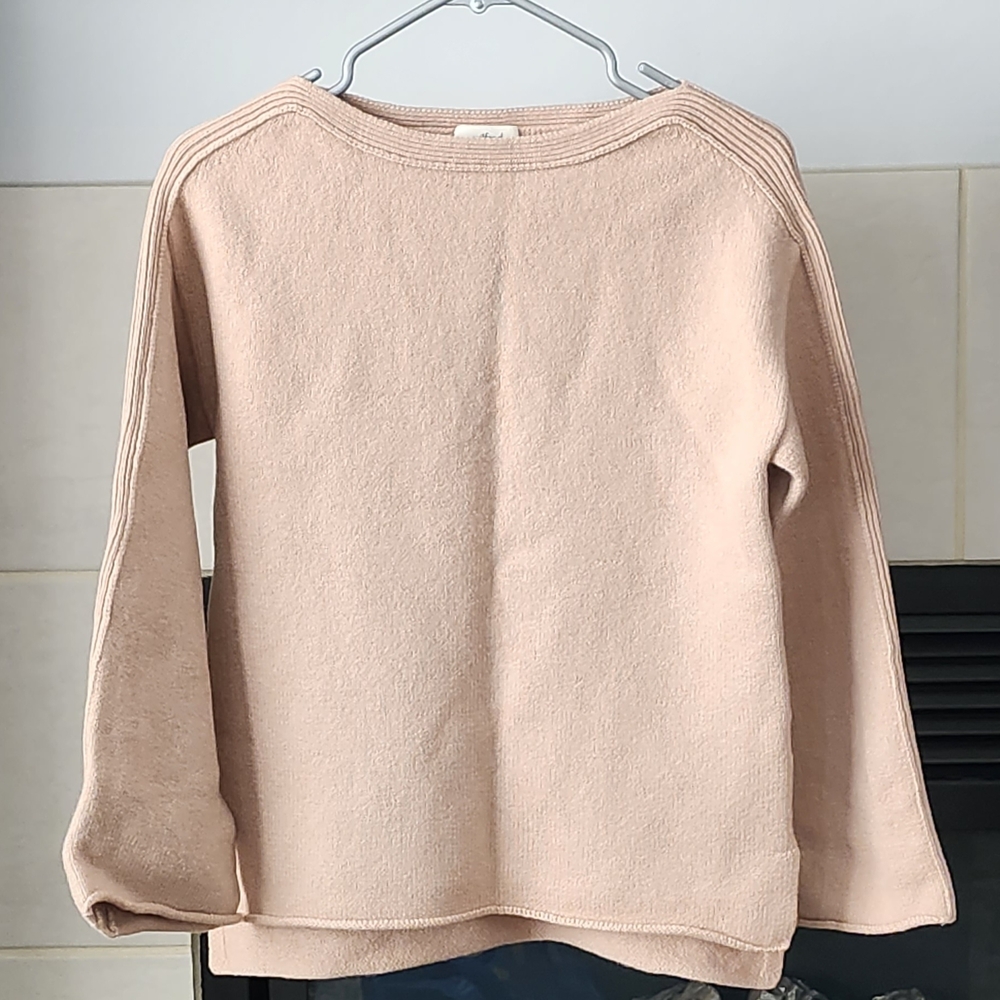 Aritzia Wilfred 100% Merino Wool Soft Pink Women's Sweater, Size S